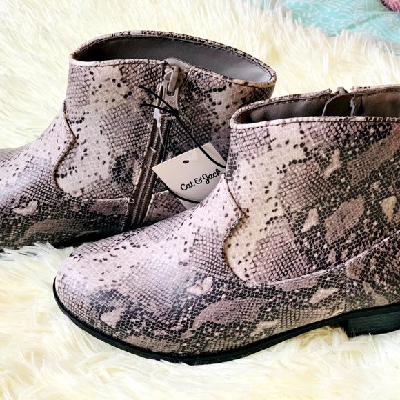 Cat & Jack Girls Snake Skin Boots NWT - Picture 3 of 5